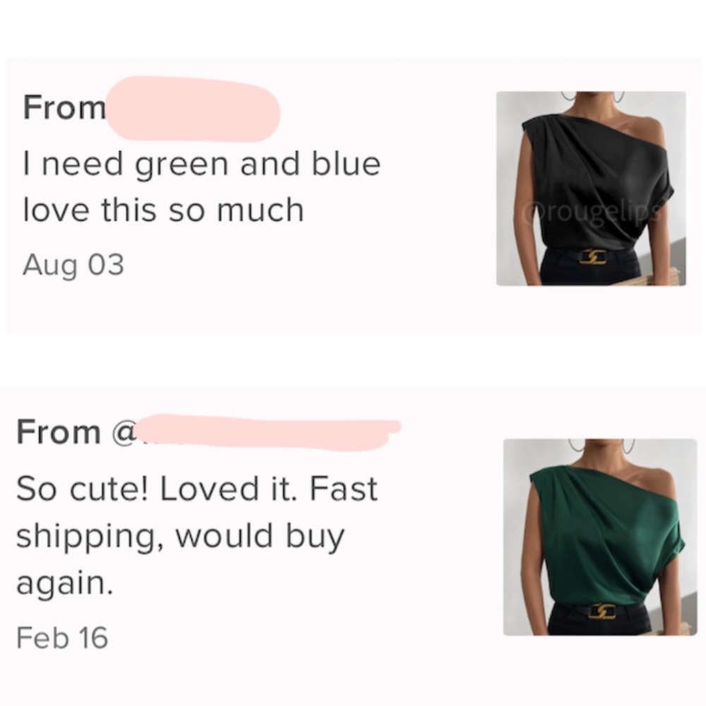 Light Blue Satin Draped Asymmetrical Blouse Top - Picture 8 of 9